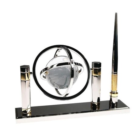 Blue Stone Designs Bluestone Designs W352 Crystal Globe Pen Stand W352